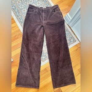 Universal Thread Brown Corduroy Pants Wide Leg 14 Regular